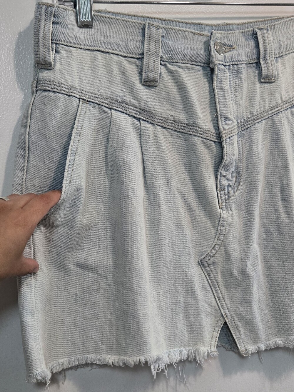 We The Free Silver Lake Denim Skirt Size 28 - Picture 5 of 13